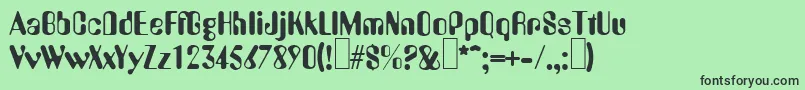 A770DecoRegular Font – Black Fonts on Green Background