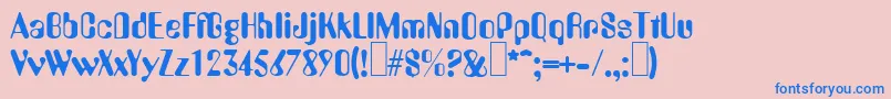 A770DecoRegular Font – Blue Fonts on Pink Background