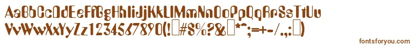 A770DecoRegular-fontti – ruskeat fontit valkoisella taustalla
