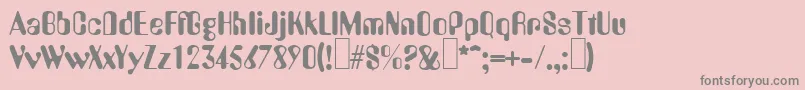 A770DecoRegular Font – Gray Fonts on Pink Background