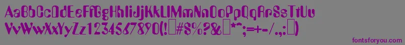 Czcionka A770DecoRegular – fioletowe czcionki na szarym tle