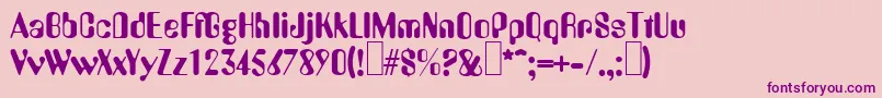 A770DecoRegular Font – Purple Fonts on Pink Background