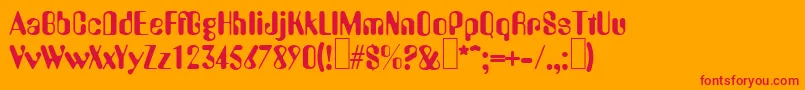 fuente A770DecoRegular – Fuentes Rojas Sobre Fondo Naranja
