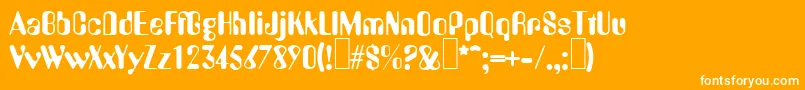 A770DecoRegular Font – White Fonts on Orange Background