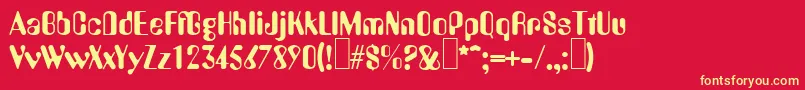 A770DecoRegular Font – Yellow Fonts on Red Background