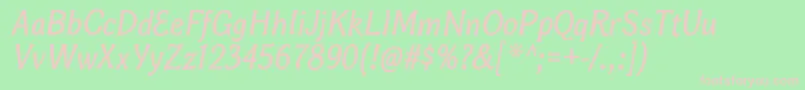 BonobosbItalic Font – Pink Fonts on Green Background