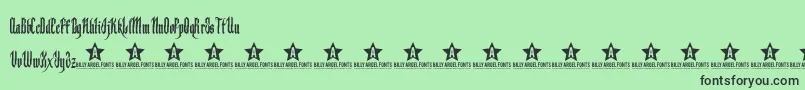 Czcionka Backs – czarne czcionki na zielonym tle