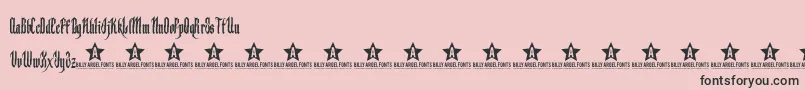 Czcionka Backs – czarne czcionki na różowym tle