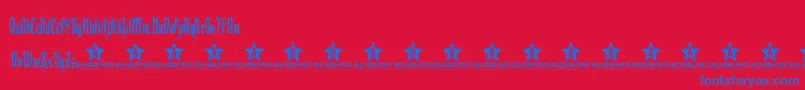 フォントBacks – 赤い背景に青い文字