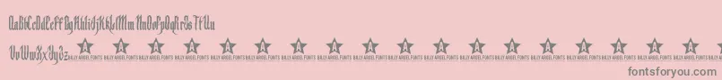 フォントBacks – ピンクの背景に灰色の文字