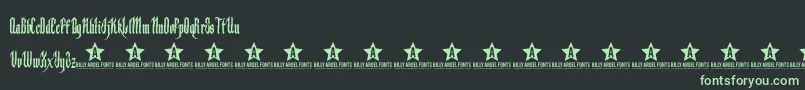 Backs-fontti – vihreät fontit mustalla taustalla