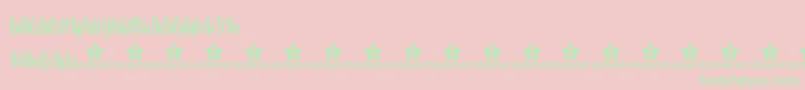 フォントBacks – ピンクの背景に緑の文字