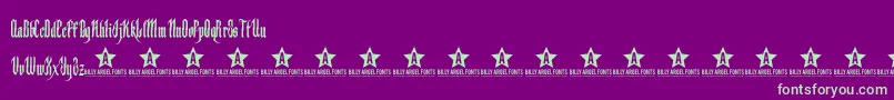 フォントBacks – 紫の背景に緑のフォント