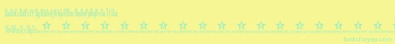 Backs Font – Green Fonts on Yellow Background