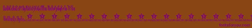 Backs-fontti – violetit fontit ruskealla taustalla