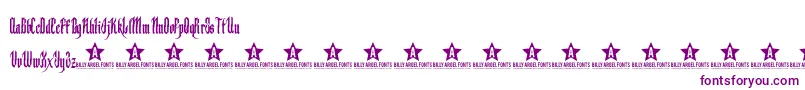 フォントBacks – 白い背景に紫のフォント