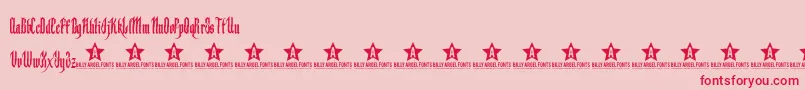 フォントBacks – ピンクの背景に赤い文字