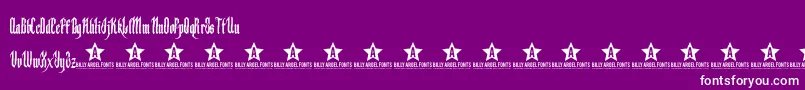 フォントBacks – 紫の背景に白い文字
