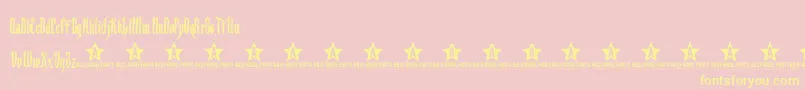 Backs Font – Yellow Fonts on Pink Background