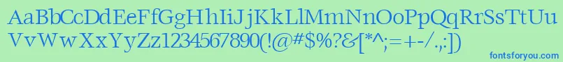 VoracesskRegular Font – Blue Fonts on Green Background