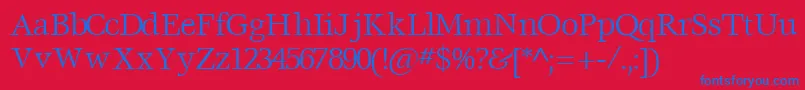 VoracesskRegular Font – Blue Fonts on Red Background