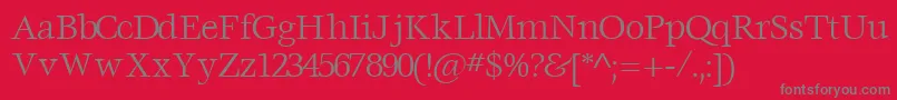 VoracesskRegular Font – Gray Fonts on Red Background