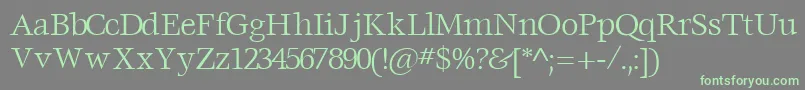 VoracesskRegular Font – Green Fonts on Gray Background