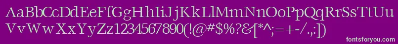 VoracesskRegular-fontti – vihreät fontit violetilla taustalla