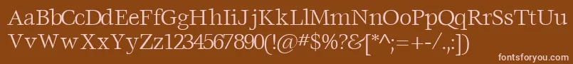 VoracesskRegular Font – Pink Fonts on Brown Background