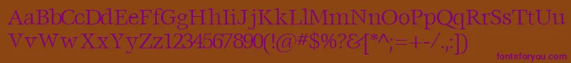 VoracesskRegular Font – Purple Fonts on Brown Background