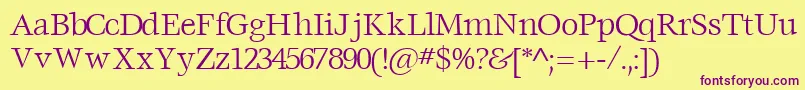 Шрифт VoracesskRegular – фиолетовые шрифты на жёлтом фоне