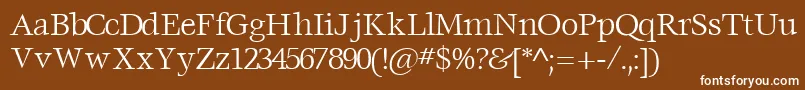 VoracesskRegular Font – White Fonts on Brown Background