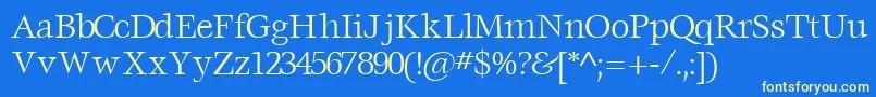VoracesskRegular Font – Yellow Fonts on Blue Background