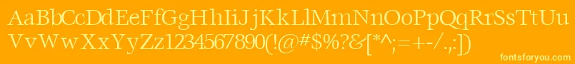 VoracesskRegular Font – Yellow Fonts on Orange Background
