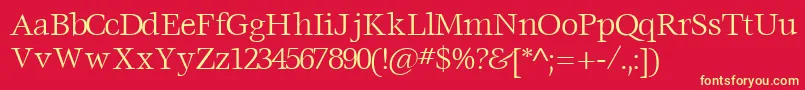 VoracesskRegular-fontti – keltaiset fontit punaisella taustalla