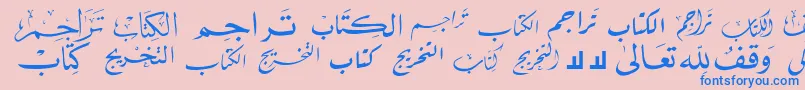McsBookTitle5 Font – Blue Fonts on Pink Background