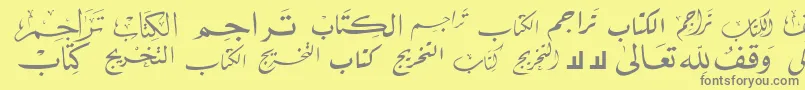 McsBookTitle5 Font – Gray Fonts on Yellow Background