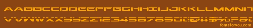 Outriderlaser Font – Orange Fonts on Brown Background