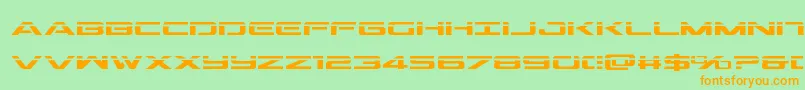 Outriderlaser Font – Orange Fonts on Green Background