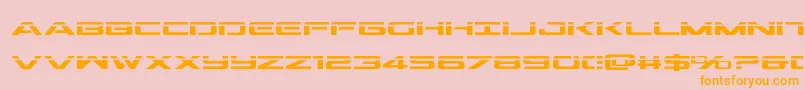 Outriderlaser Font – Orange Fonts on Pink Background