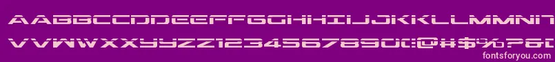 Outriderlaser Font – Pink Fonts on Purple Background