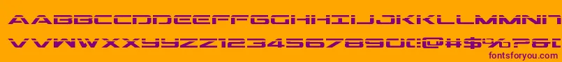 Outriderlaser Font – Purple Fonts on Orange Background