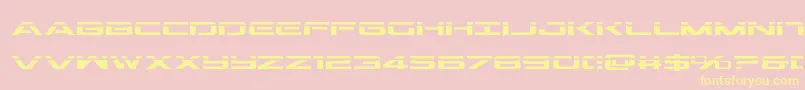 Outriderlaser-Schriftart – Gelbe Schriften auf rosa Hintergrund