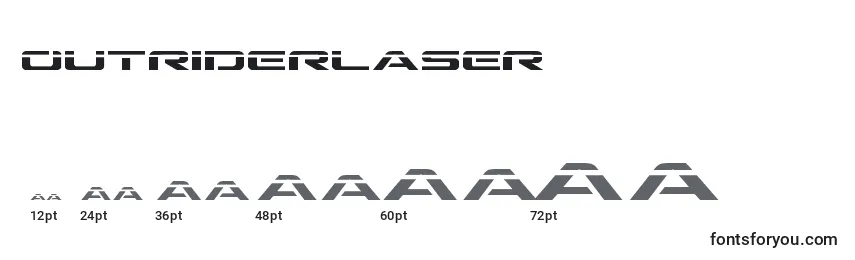 Размеры шрифта Outriderlaser