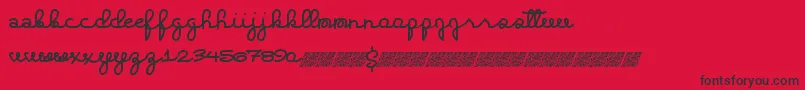Extrahighs-Schriftart – Schwarze Schriften auf rotem Hintergrund