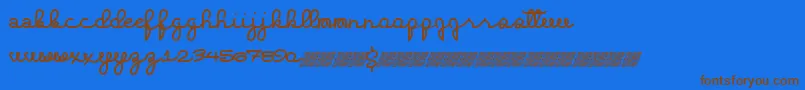Police Extrahighs – polices brunes sur fond bleu