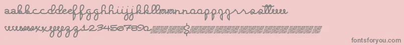 Extrahighs Font – Gray Fonts on Pink Background