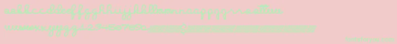 Extrahighs Font – Green Fonts on Pink Background