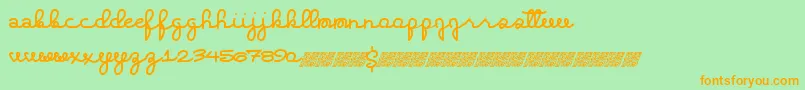 Extrahighs Font – Orange Fonts on Green Background