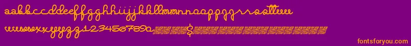 Extrahighs Font – Orange Fonts on Purple Background